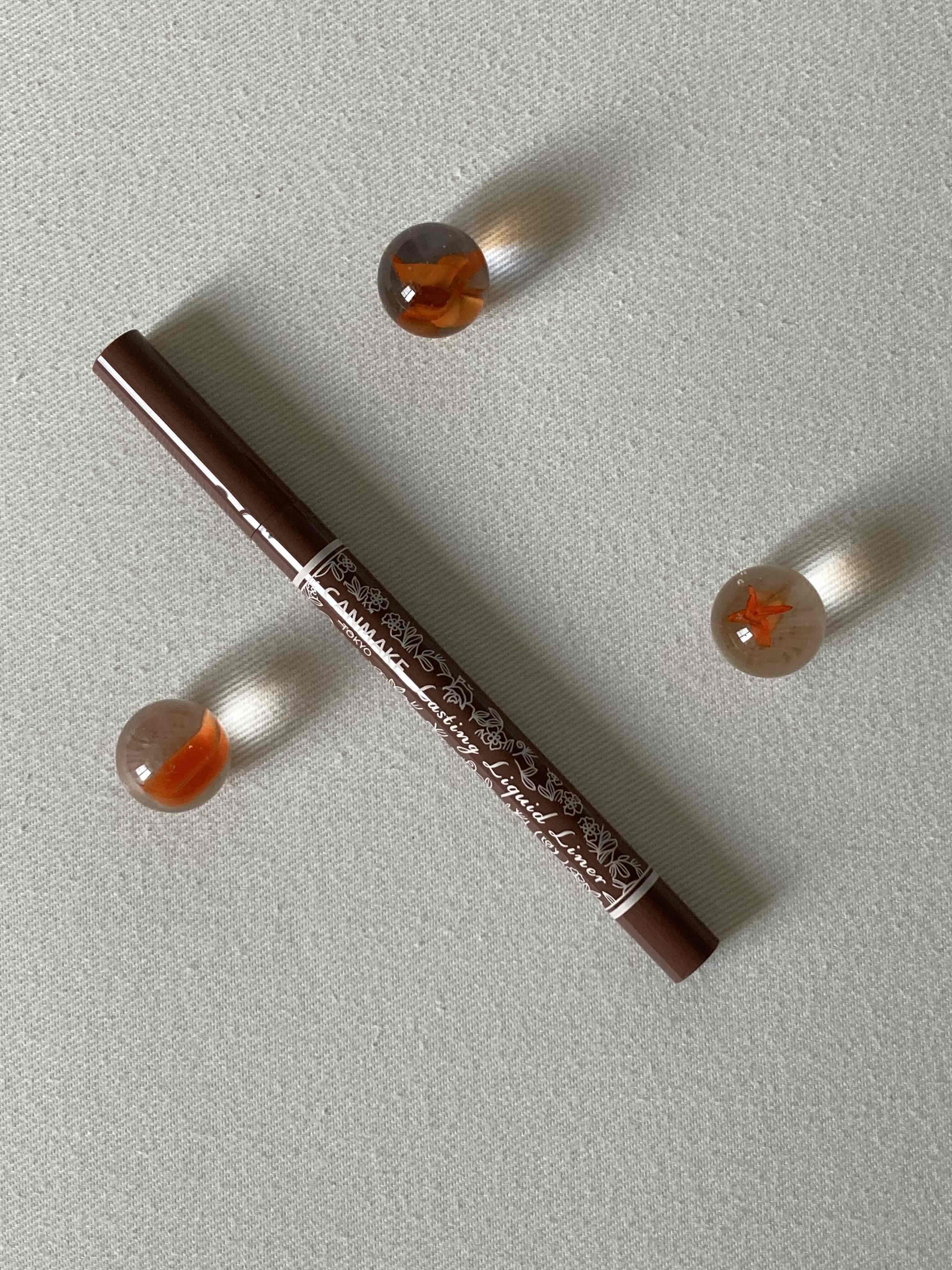 ラスティングリキッドライナー 08 ブラウンマロンジュ/キャンメイク/リキッドアイライナーを使ったクチコミ（1枚目）