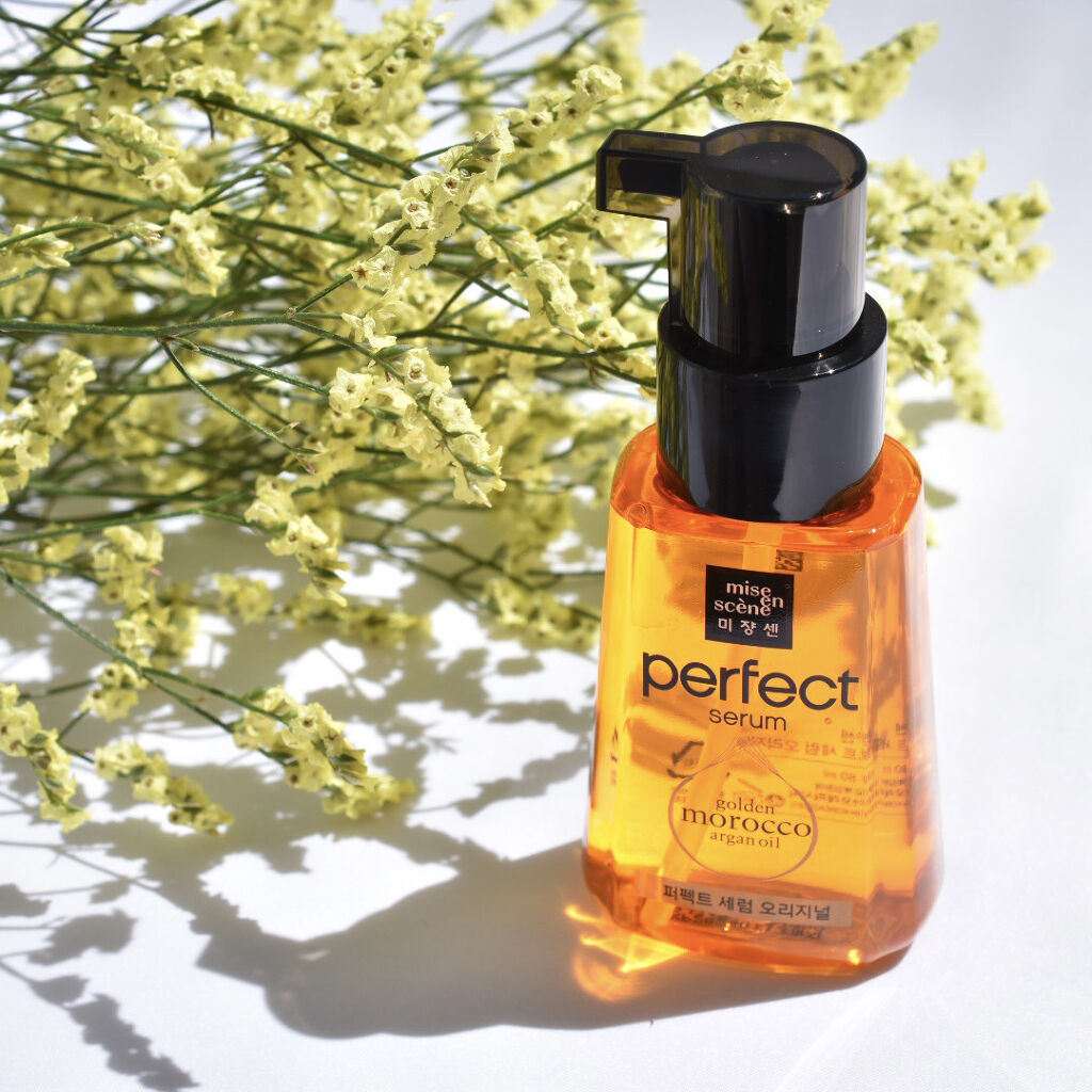 miseenscene パーフェクト セラム オリジナルのクチコミ「miseenscene
パーフェクト セラム オリジナル

7つの自然由来オイル配合

人気で.....」（1枚目）