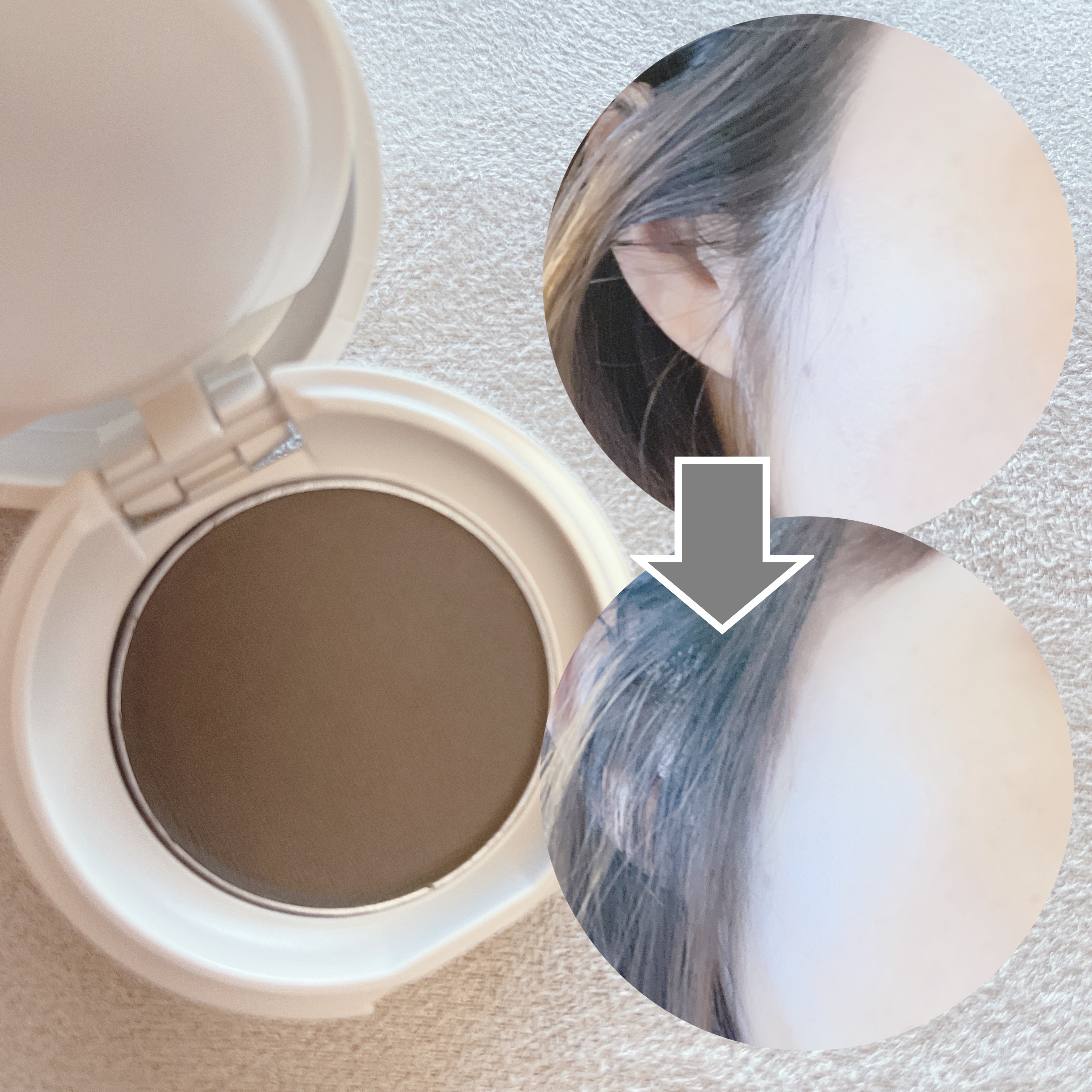 ヘアメイクパウダー/CEZANNE/ヘアケア・スタイリングを使ったクチコミ（3枚目）