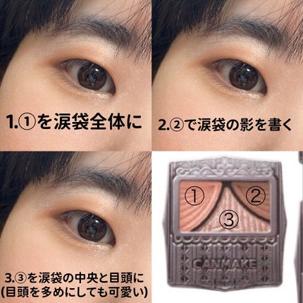 ジューシーピュアアイズ/キャンメイク/アイシャドウパレットを使ったクチコミ(5枚目)