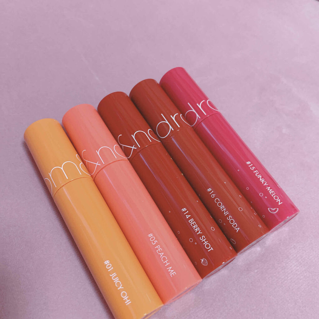 ジューシーラスティングティント/rom&nd/リップティントを使ったクチコミ（1枚目）