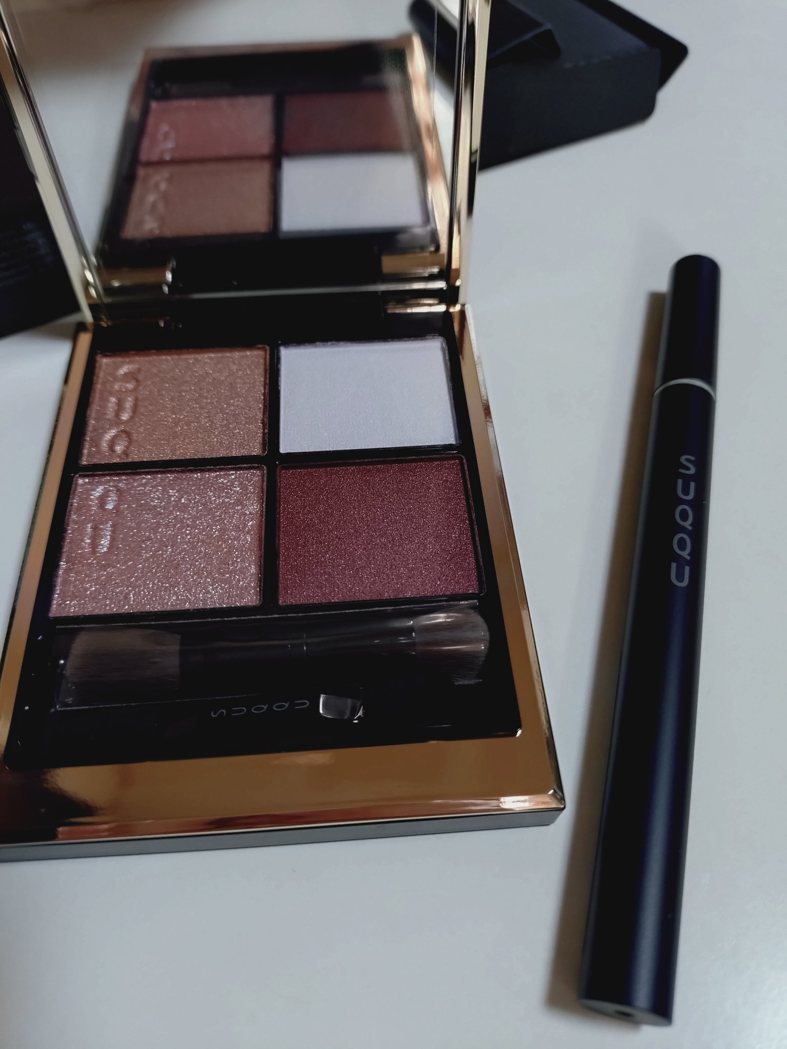 ニュアンス アイライナー 112 グレイッシュモス/SUQQU/リキッドアイライナーを使ったクチコミ（1枚目）