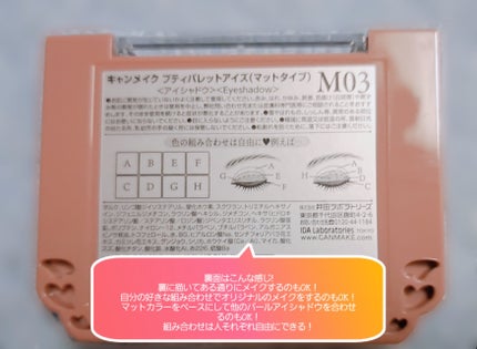 プティパレットアイズ(マットタイプ)/キャンメイク/パウダーアイシャドウを使ったクチコミ(4枚目)