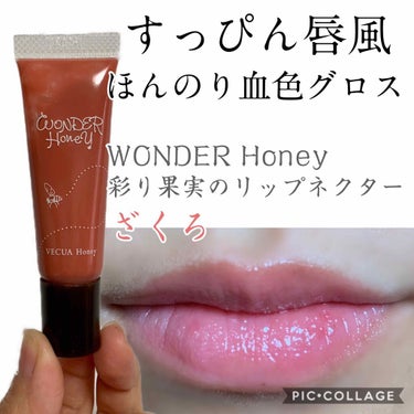 ワンダーハニー 彩り果実のリップネクター/VECUA Honey/リップグロスを使ったクチコミ（1枚目）