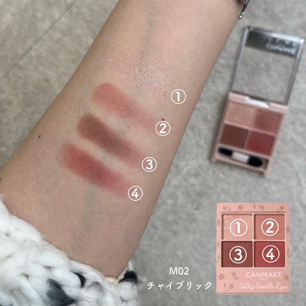 シルキースフレアイズ(マットタイプ)/キャンメイク/アイシャドウパレットを使ったクチコミ(2枚目)