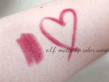 e.l.f. Cosmetics マットリップカラーのクチコミ「e.l.f.【matte lip color "wine"】
購入金額311円

以前、iha.....」（3枚目）