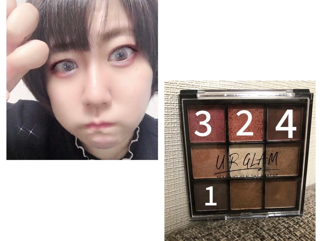 UR GLAM BLOOMING EYE COLOR PALETTE/U R GLAM/アイシャドウパレットを使ったクチコミ(1枚目)