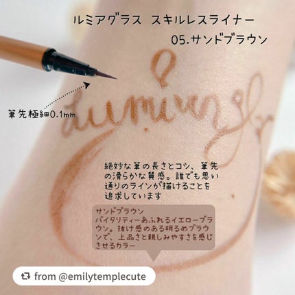 スキルレスライナー/LUMIURGLAS/リキッドアイライナーを使ったクチコミ(3枚目)