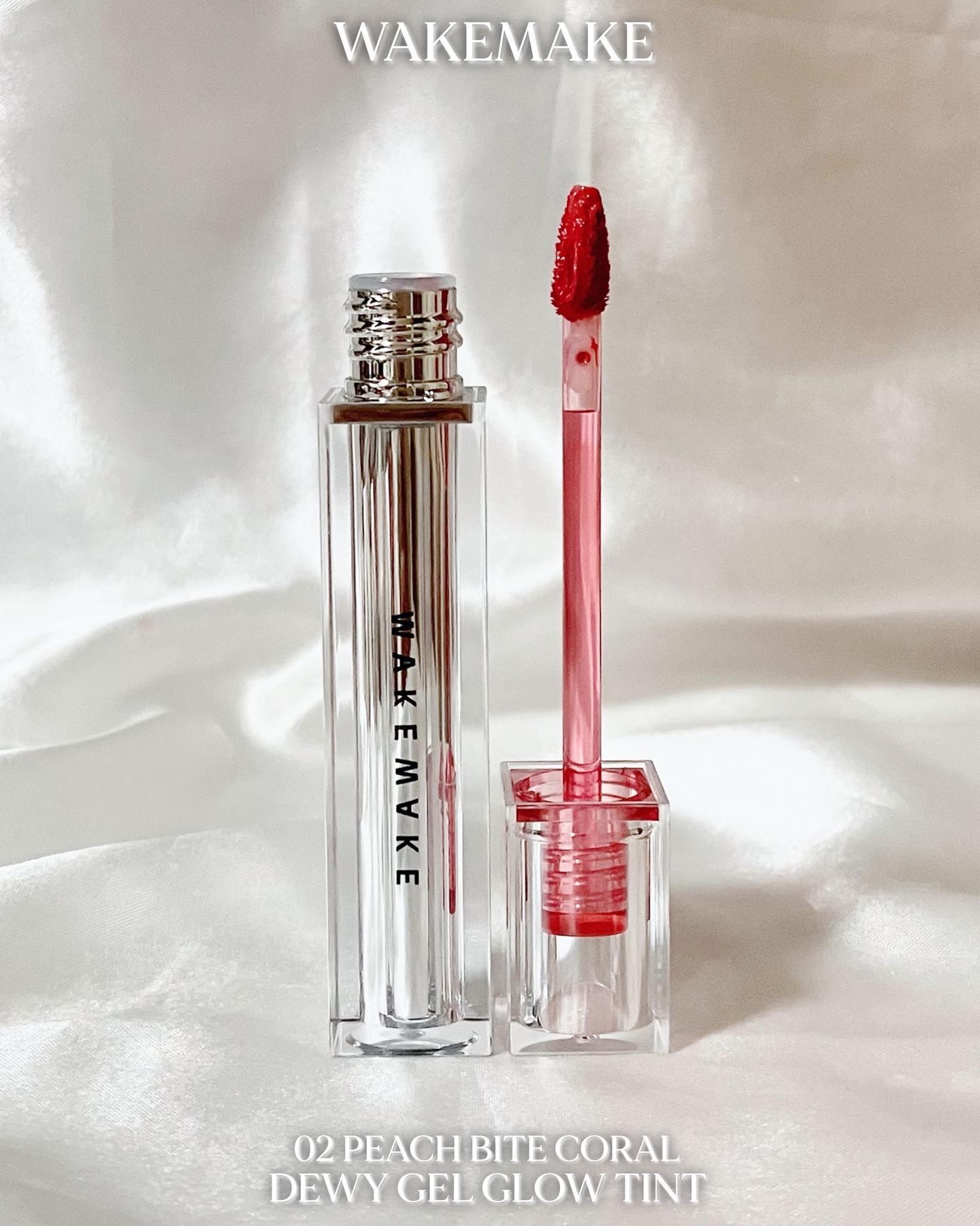 デュイジェルグロウティント 02 ピーチバイトコーラル/wakemake/リップティントを使ったクチコミ（3枚目）