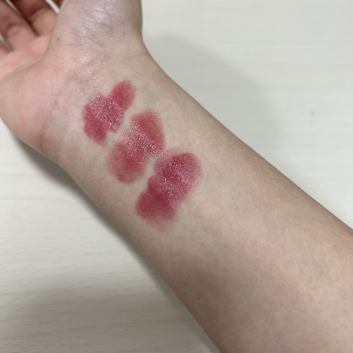 なめらか質感ひと塗りルージュ PK11/AUBE/口紅を使ったクチコミ（2枚目）