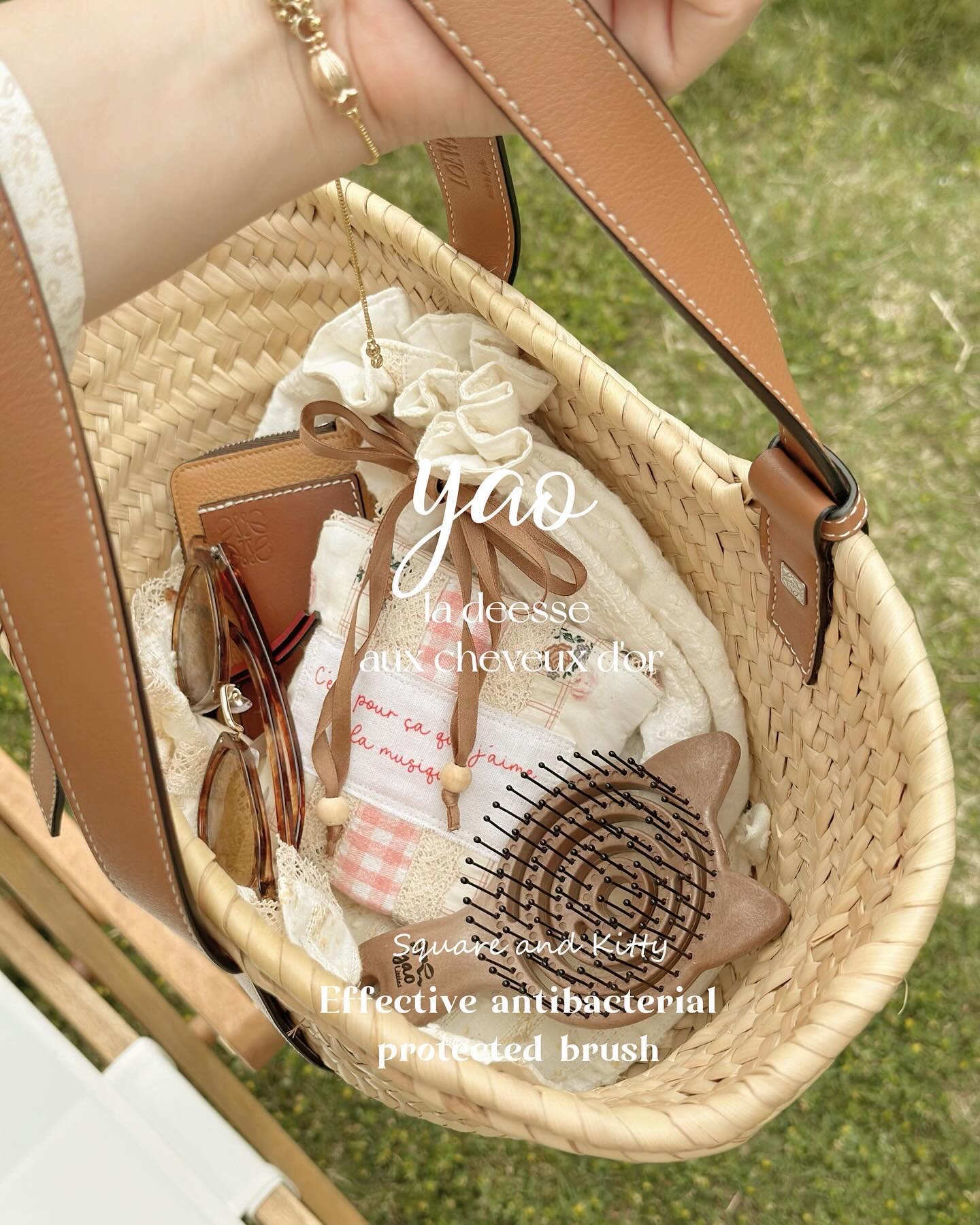 ウッドスクエアヘアブラシ/yao/ヘアブラシを使ったクチコミ（1枚目）