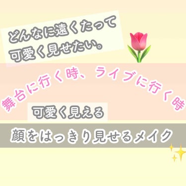 こんにちは、のん🐇です！

今回は、リクエストをいただいた、舞台やライブ、その他で使える。
遠くから見ても可愛く見えるメイクを紹介していきます！

インターネットで調べた内容も含まれております。


❄