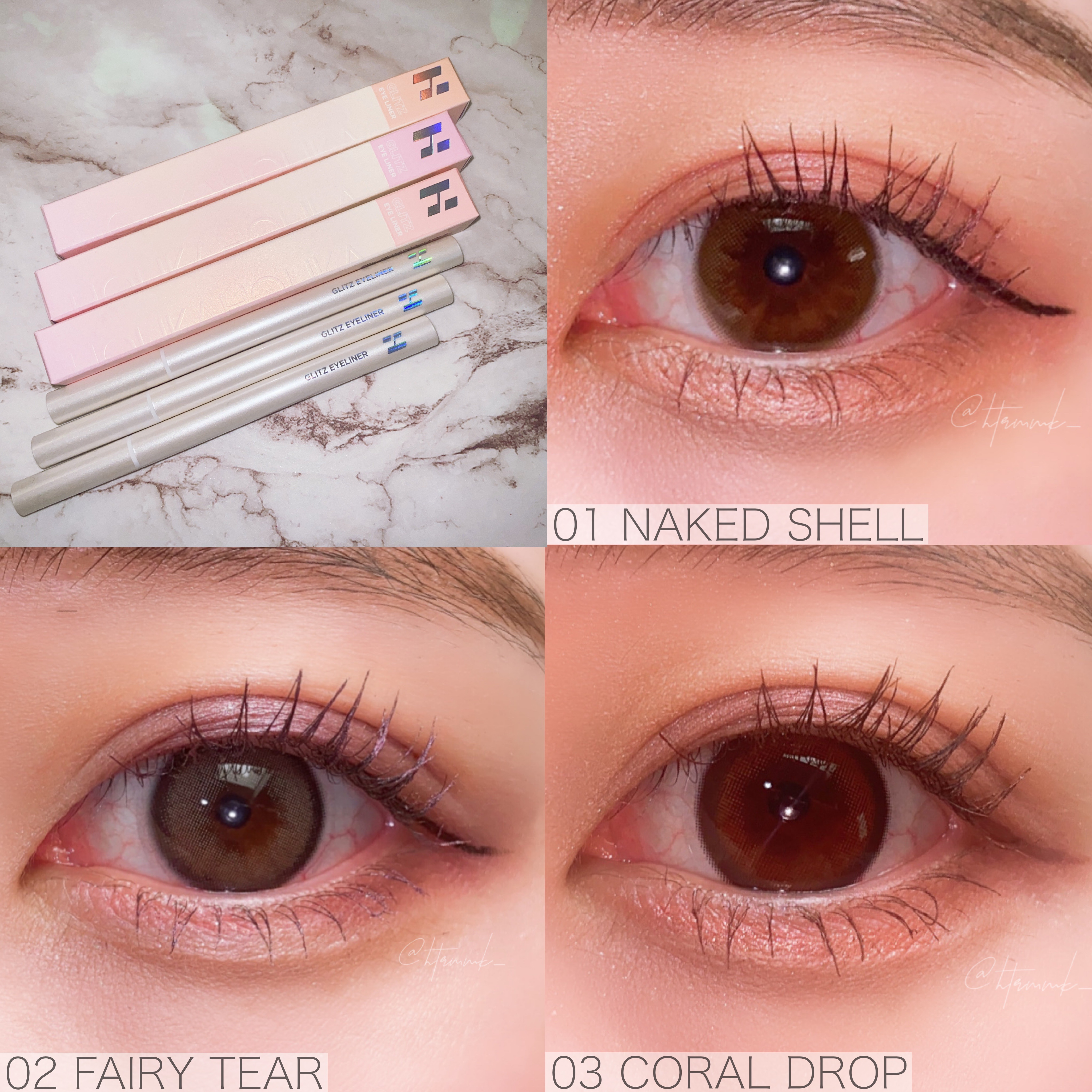 グリッツアイライナー 02 FARIY TEARS/HOLIKA HOLIKA/リキッドアイライナーを使ったクチコミ（3枚目）