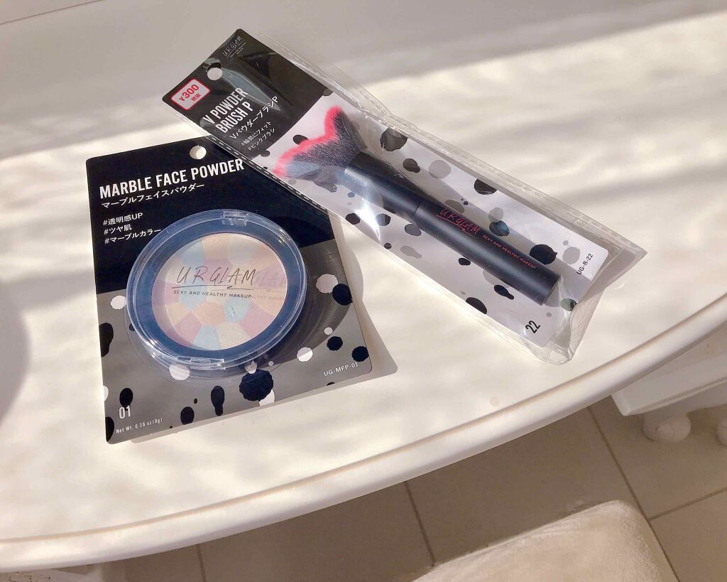 UR GLAM　MARBLE FACE POWDER/U R GLAM/プレストパウダーを使ったクチコミ（1枚目）