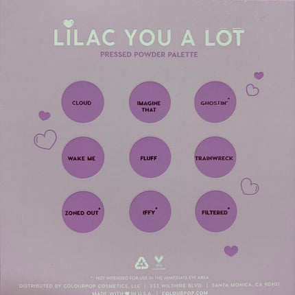 Lilac You A Lot Shadow Palette/ColourPop/アイシャドウパレットを使ったクチコミ(5枚目)