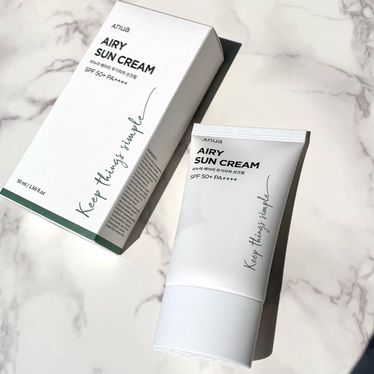 エアリーサンクリーム SPF50+PA++++/Anua/日焼け止めクリームを使ったクチコミ(1枚目)