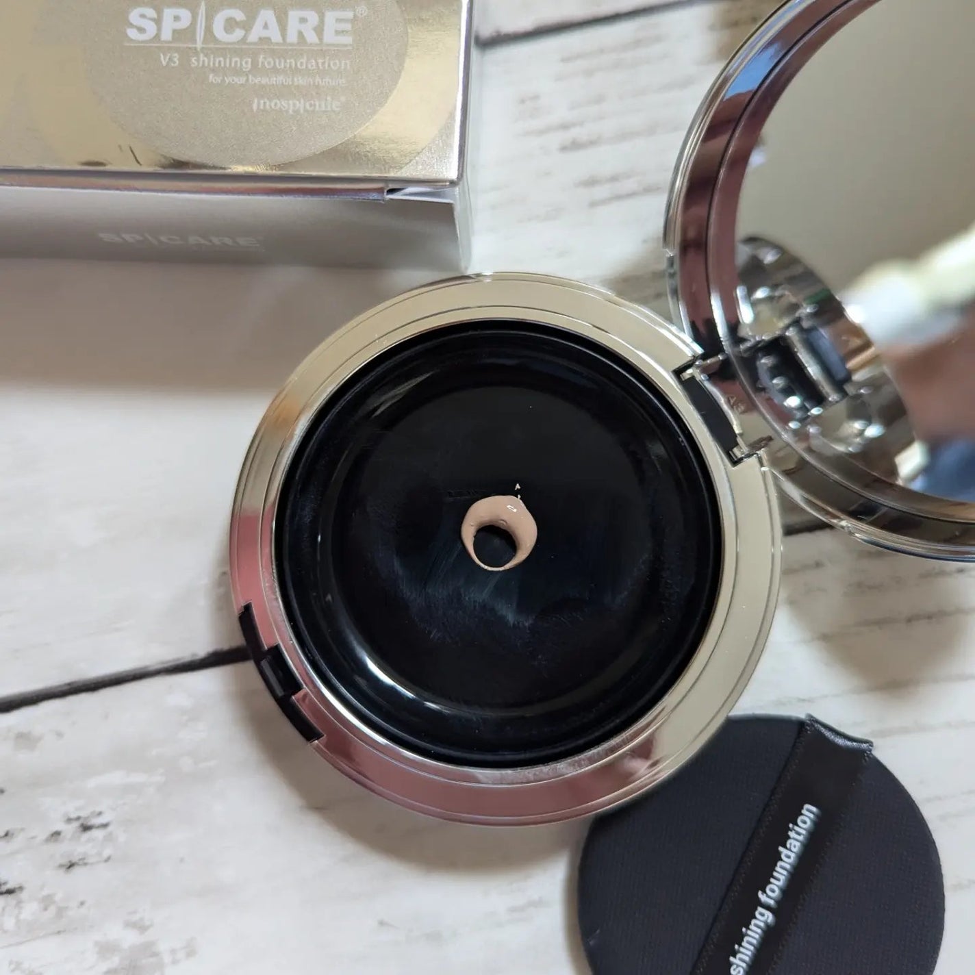 V3シャイニングファンデーション/SPICARE/クッションファンデーションを使ったクチコミ(1枚目)