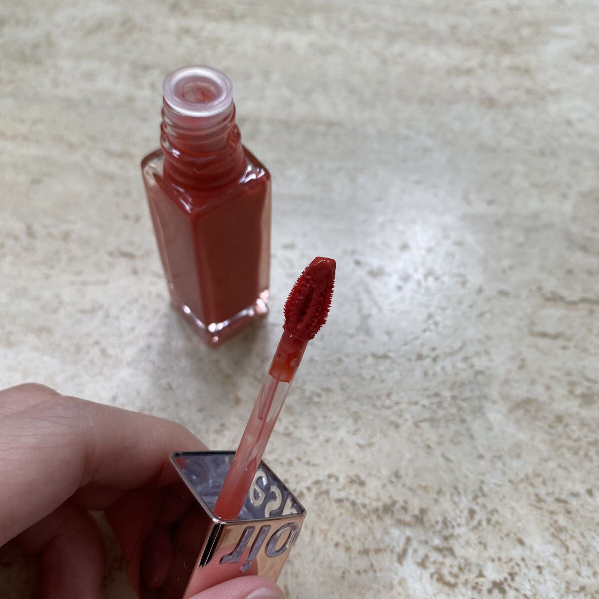 クチュールリップ ティントシャイン 02 ピーチオーサム/espoir/リップティントを使ったクチコミ（2枚目）