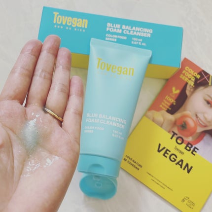 カラーフードシリーズブルーバランシングフォームクレンザー/Tovegan/洗顔フォームを使ったクチコミ(5枚目)