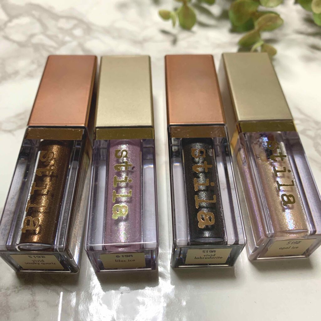 グリッター&グロウ リキッドアイシャドウ/stila/グリッターを使ったクチコミ(2枚目)