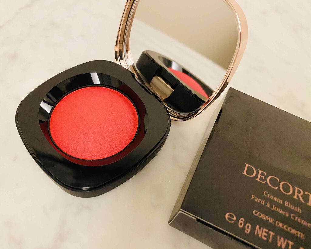 クリーム ブラッシュ RD450 レッド/DECORTÉ/ジェル・クリームチークを使ったクチコミ（1枚目）