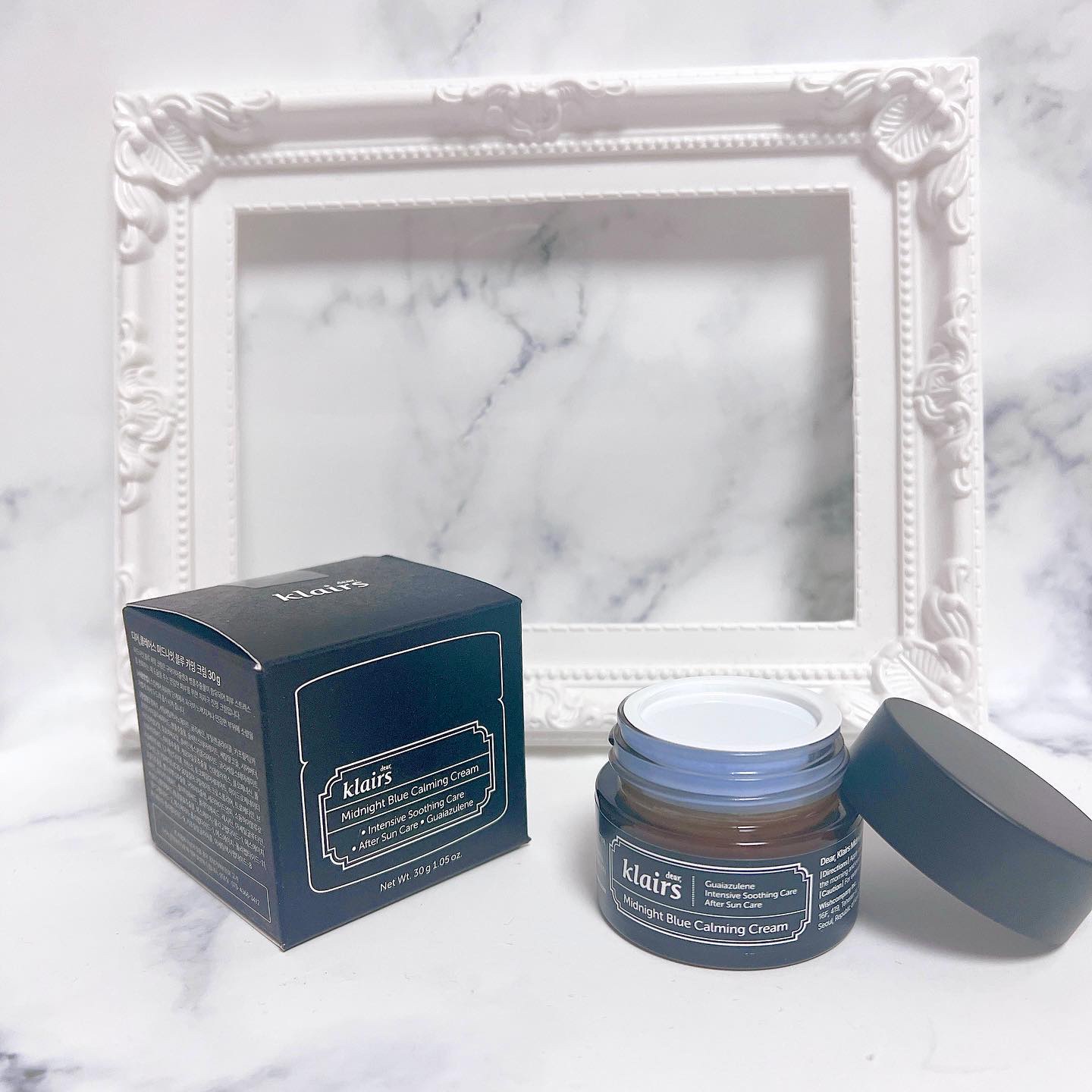 ミッドナイトブルーカーミングクリーム/Klairs/フェイスクリームを使ったクチコミ（2枚目）
