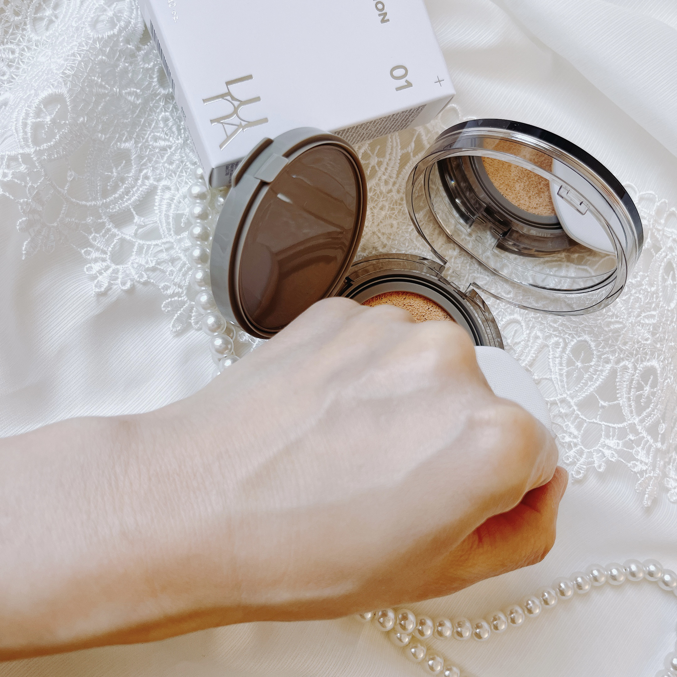 ブラーカバークッション/LUNA/クッションファンデーションを使ったクチコミ（3枚目）