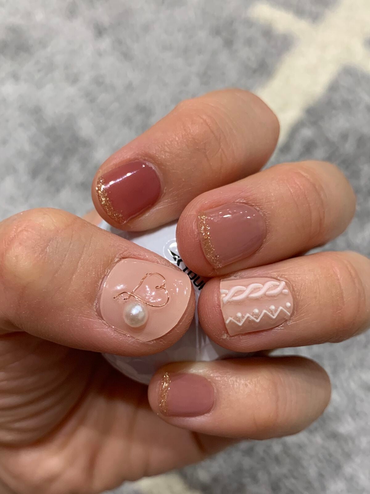 セミキュアジェルネイル(ハンド)/ohora/ネイルシールを使ったクチコミ(1枚目)