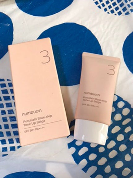 3番 ノーファンデ陶器肌トーンアップクリーム/numbuzin/化粧下地を使ったクチコミ(1枚目)