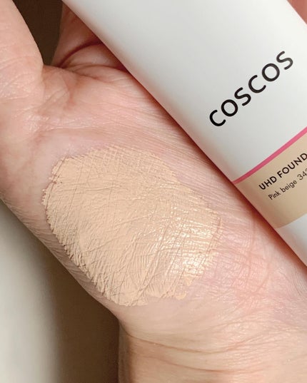 UHDファンデーション342(ピンクベージュ)/COSCOS/リキッドファンデーションを使ったクチコミ(3枚目)