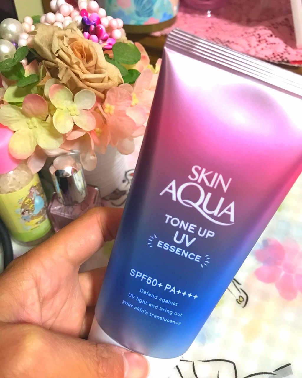 スキンアクア トーンアップUVエッセンス/スキンアクア/日焼け止めクリームを使ったクチコミ（1枚目）