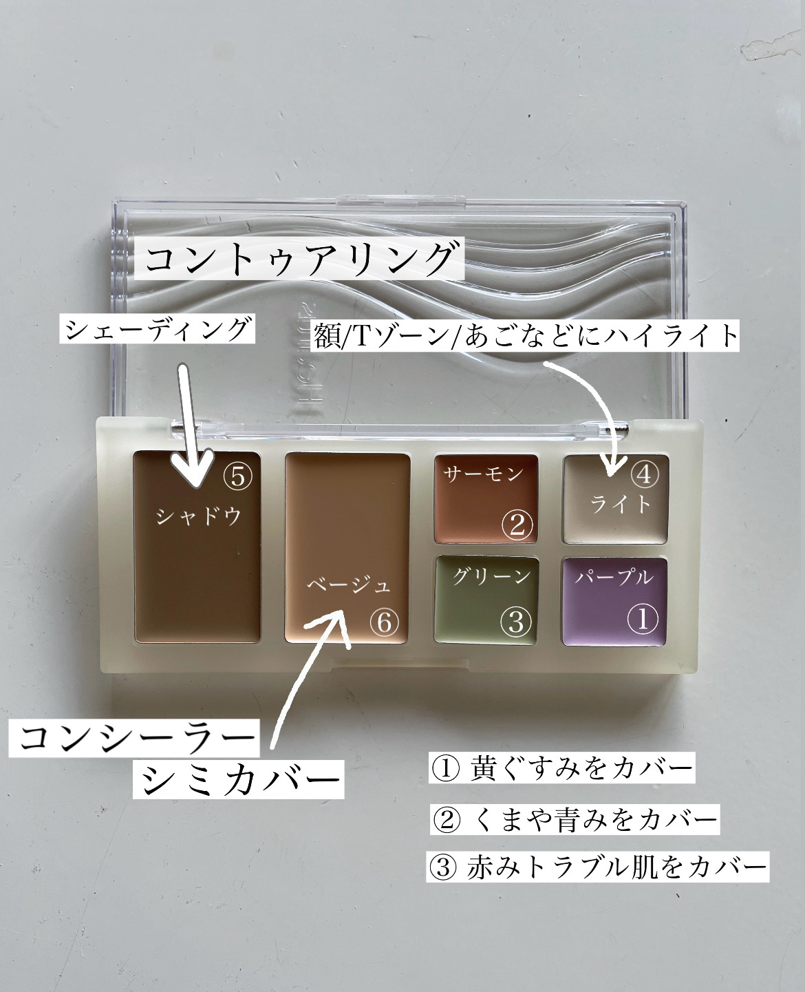 ブリージングコンシーラーパレット/Healus/パレットコンシーラーを使ったクチコミ（2枚目）