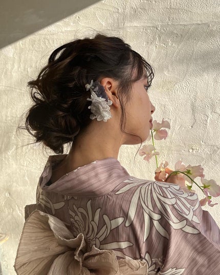 HARUNA on LIPS 「.先日の浴衣のヘアメイク🌟.いろんなアレンジをたくさんしました..」(5枚目)