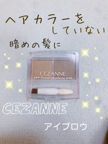 CEZANNE パウダリーアイブロウのクチコミ「「セザンヌ パウダリー アイブロウ P1」
購入してみました！

思ったよりも暗めの色だったの.....」（1枚目）