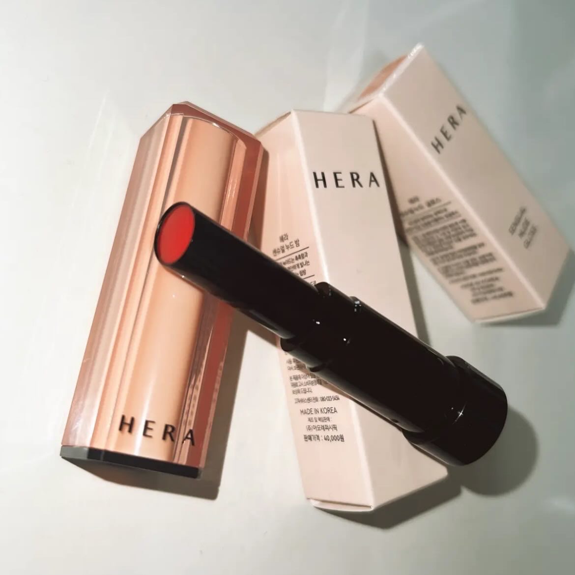 センシュアル ヌードバーム 356 TEMPTING RED/HERA/リップバームを使ったクチコミ（2枚目）