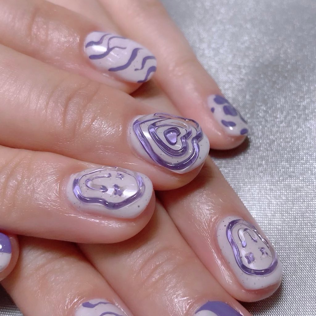 #ネイル,#ぷっくりネイルのネイルデザイン