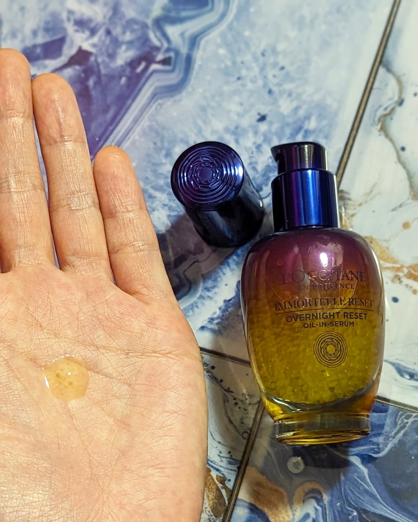 イモーテル オーバーナイトリセットセラム/L'OCCITANE/美容液を使ったクチコミ（2枚目）