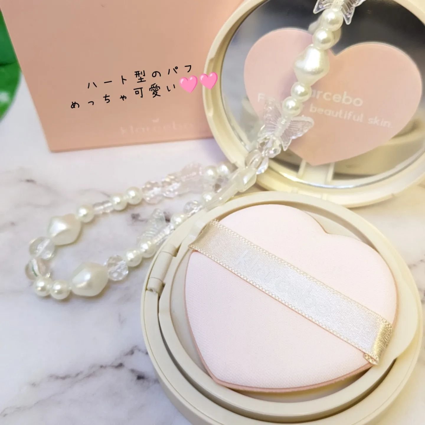 ハートシカクッション/klarcebo/クッションファンデーションを使ったクチコミ（2枚目）