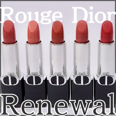 Dior ルージュ ディオールのクチコミ「王道デパコスリップがリニューアル💄
 
パケはより洗練された
ラグジュアリーなデザインに✨
美.....」（1枚目）