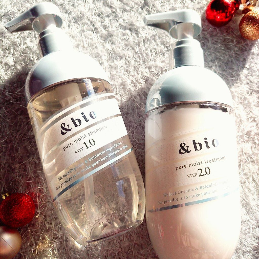 ピュアモイスト シャンプー 1.0/ヘアトリートメント 2.0/&bio/市販シャンプーを使ったクチコミ(1枚目)