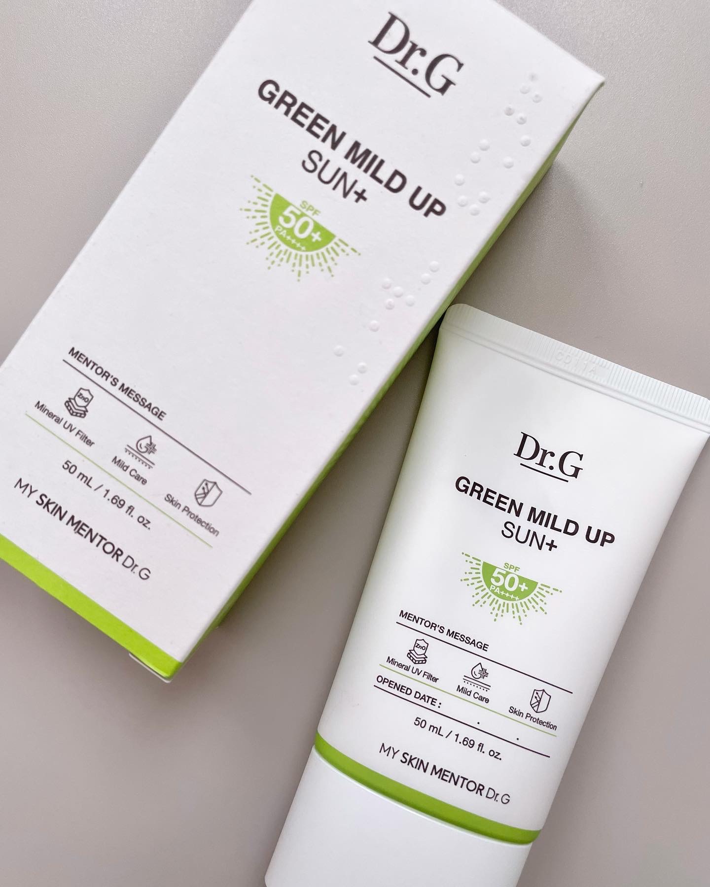 グリーンマイルドアップサンプラス/Dr.G/日焼け止めクリームを使ったクチコミ（3枚目）