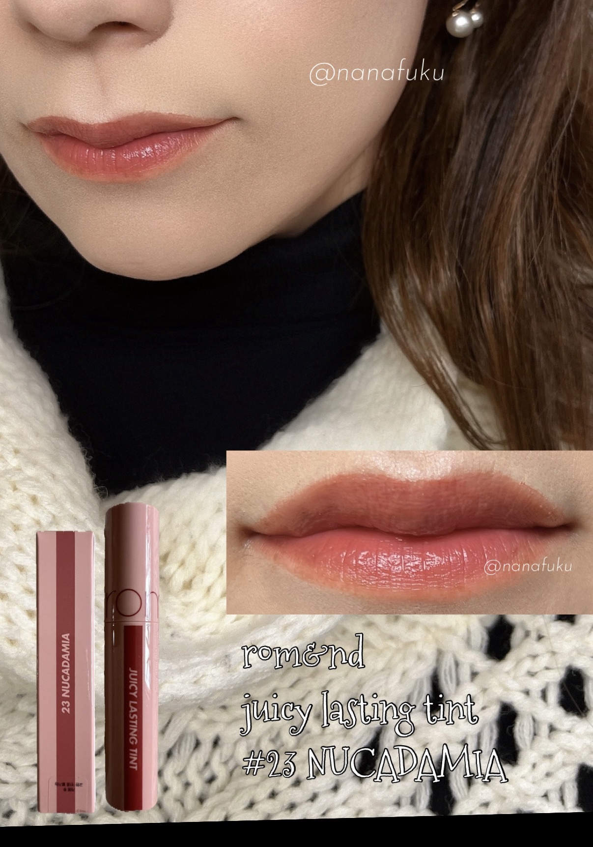 ジューシーラスティングティント/rom&nd/リップティントを使ったクチコミ（2枚目）