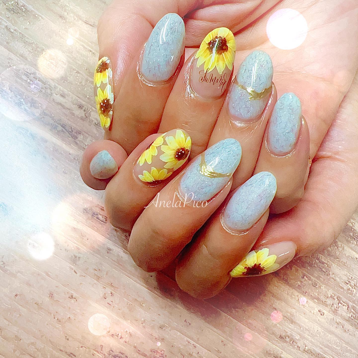 #ネイル,#純国産ジェルネイル,#ジェルネイル,#夏ネイル,#ひまわりネイル,#サマーネイルのネイルデザイン