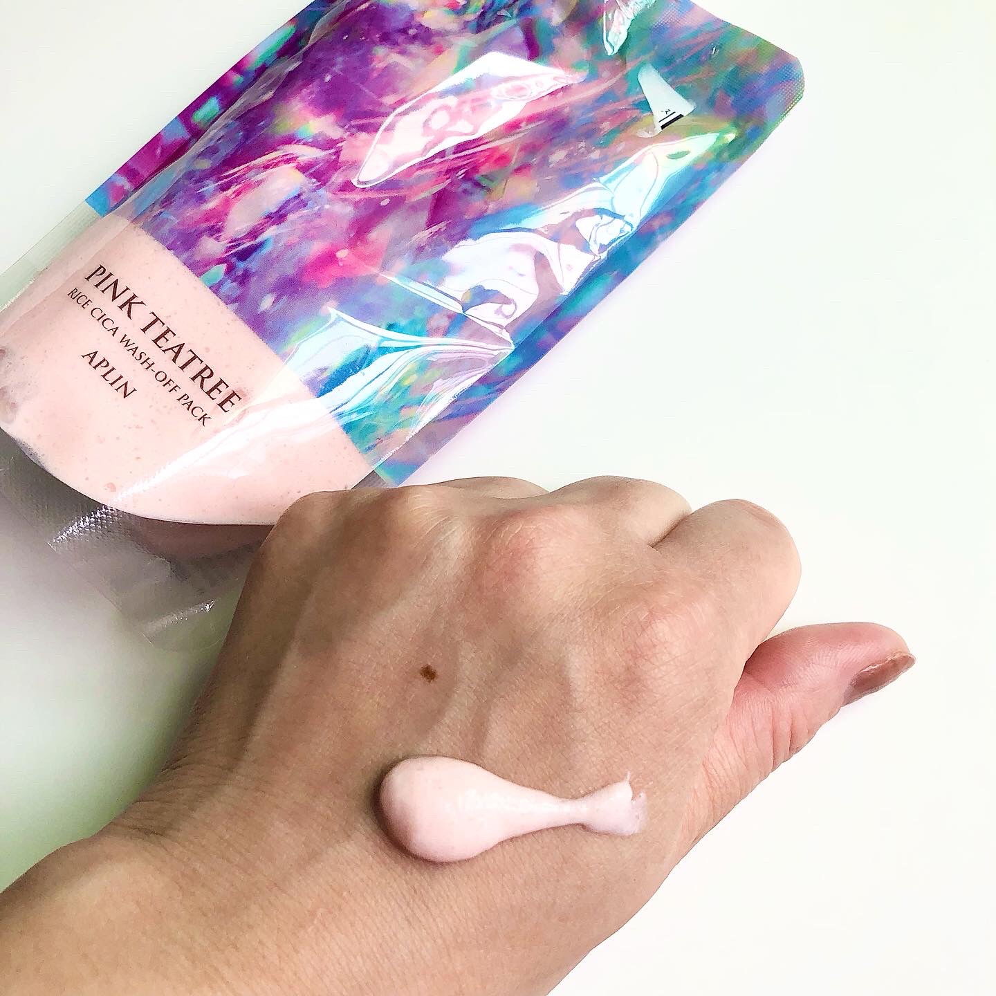 ピンクティーツリーライスシカウォッシュオフパック/APLIN/洗い流すパック・マスクを使ったクチコミ（2枚目）