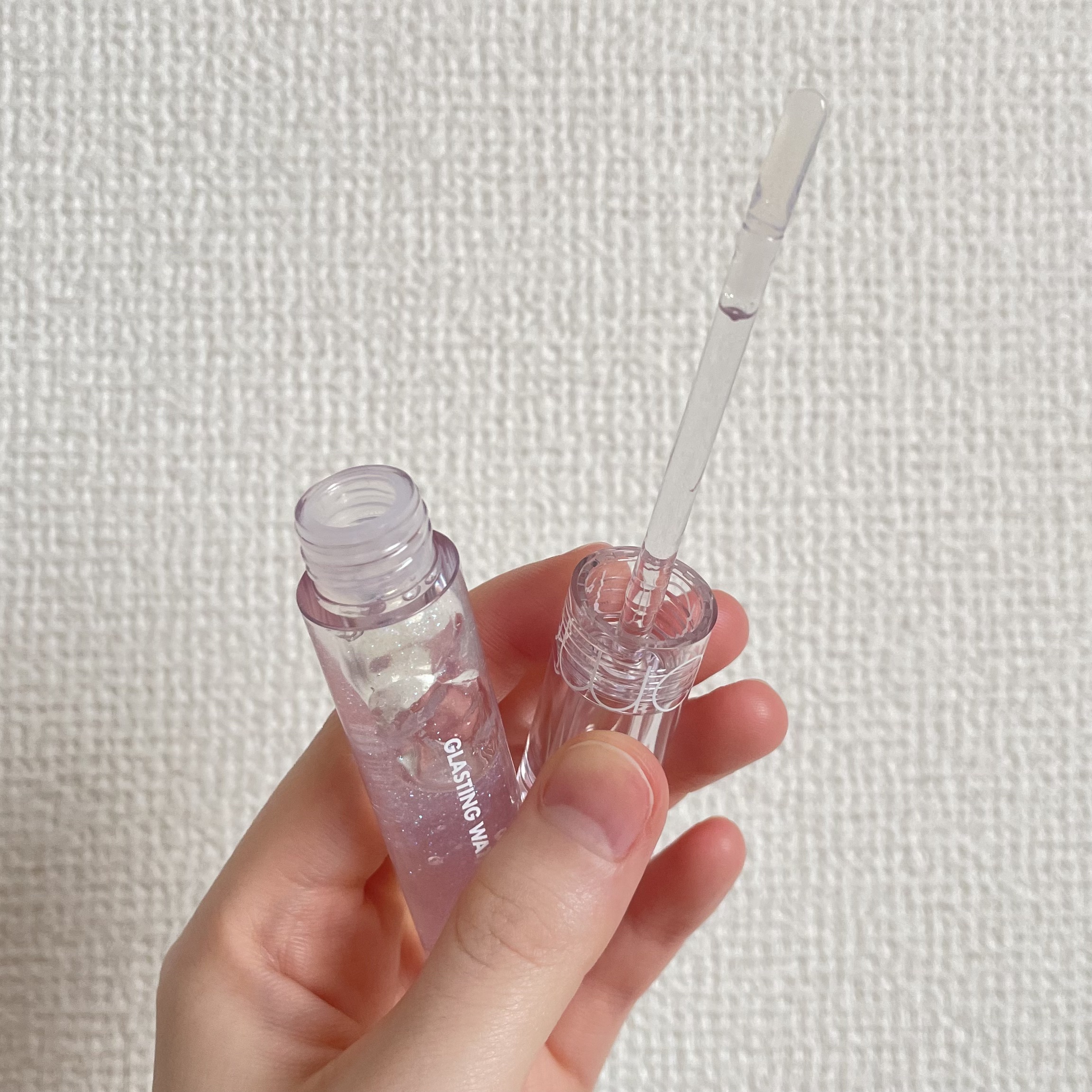 グラスティングウォーターグロス/rom&nd/リップグロスを使ったクチコミ（3枚目）