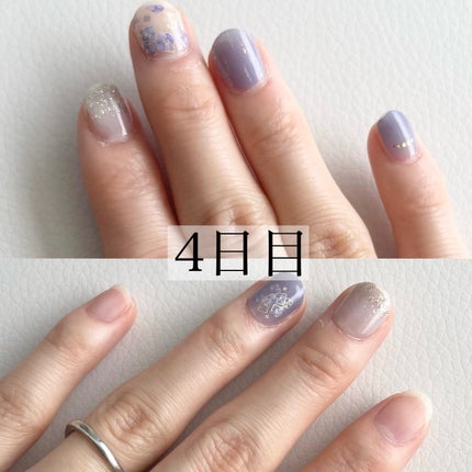 貼るジェルネイル/セリア/ネイルシールを使ったクチコミ(3枚目)