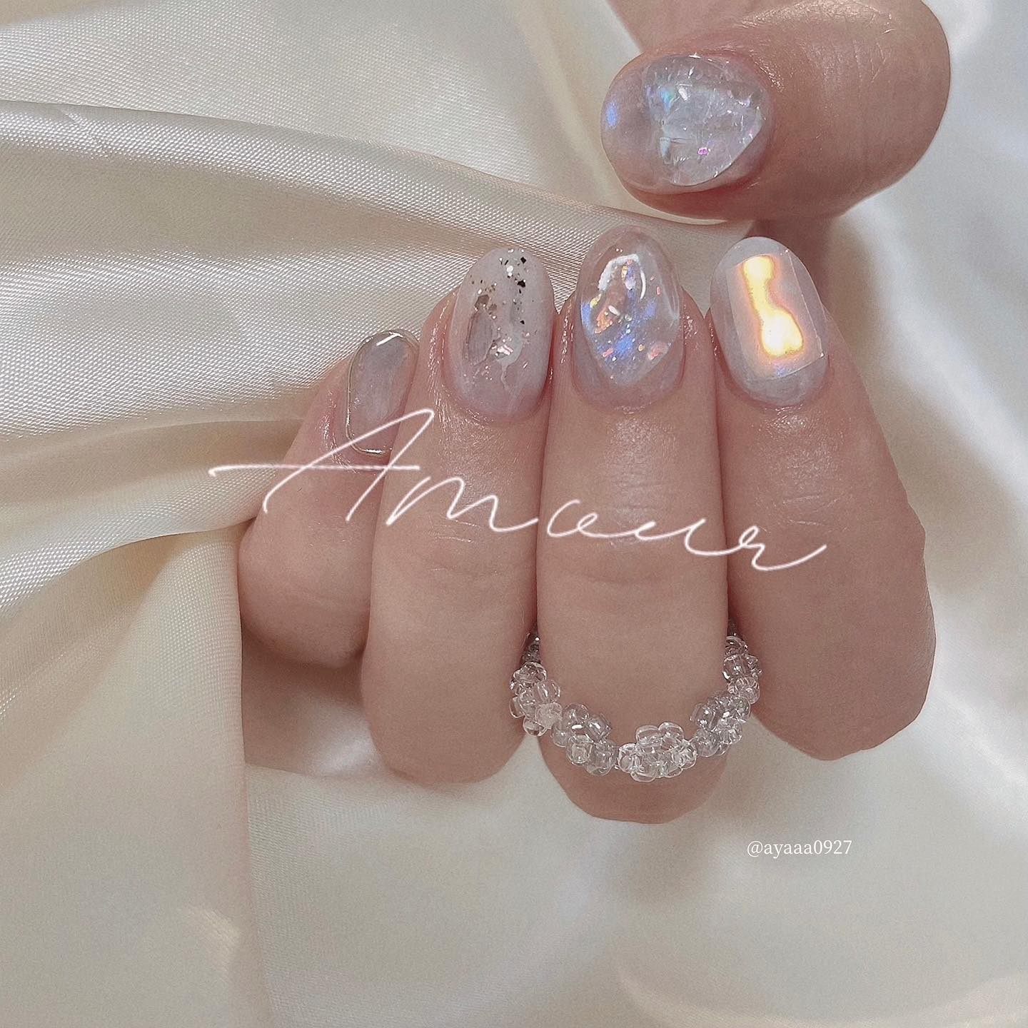 #うるうるネイル,#氷ネイルのネイルデザイン
