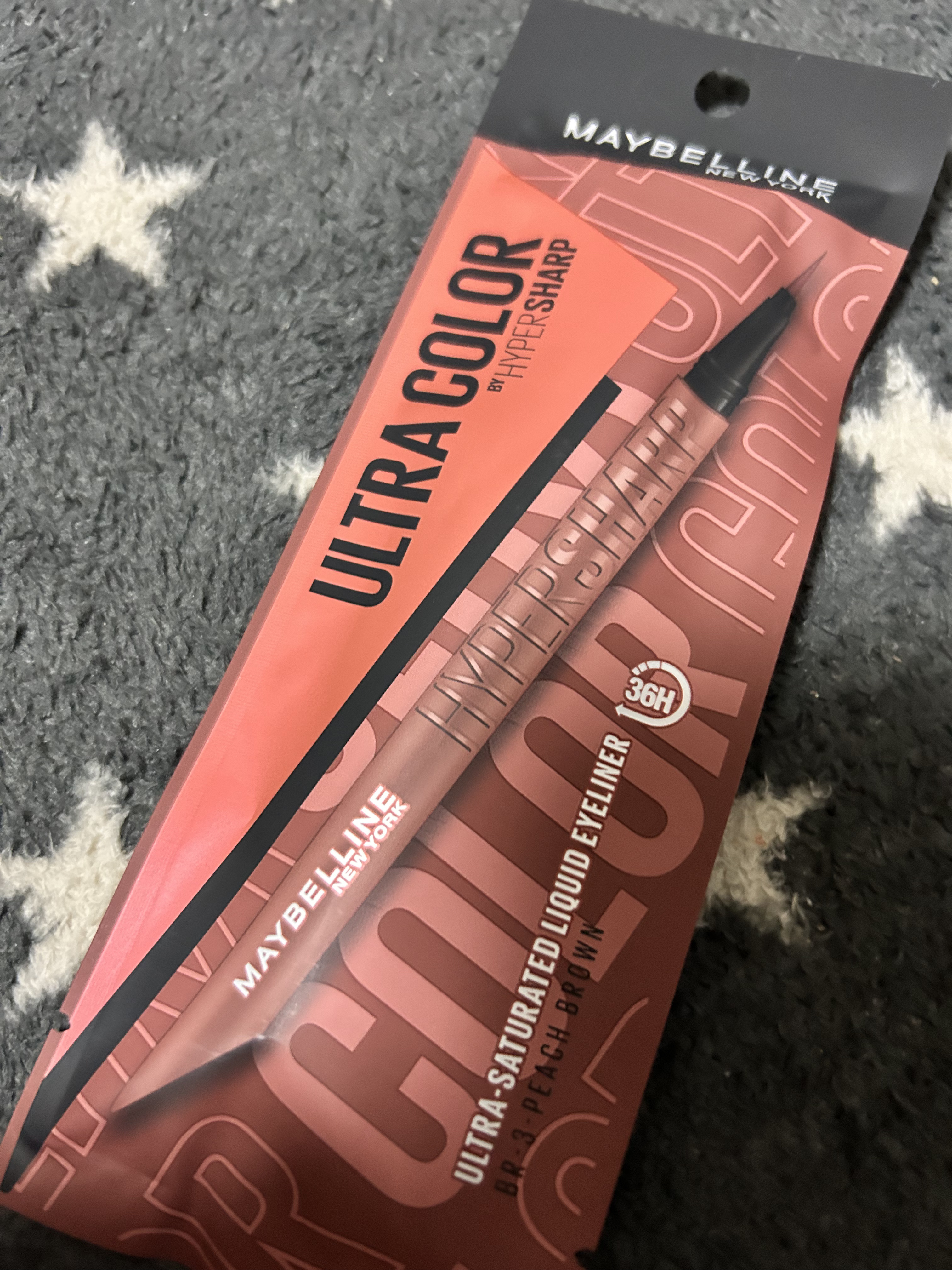 ウルトラカラー アイライナー BR-3 ほんのり甘い ピーチブラウン/MAYBELLINE NEW YORK/リキッドアイライナーを使ったクチコミ（1枚目）