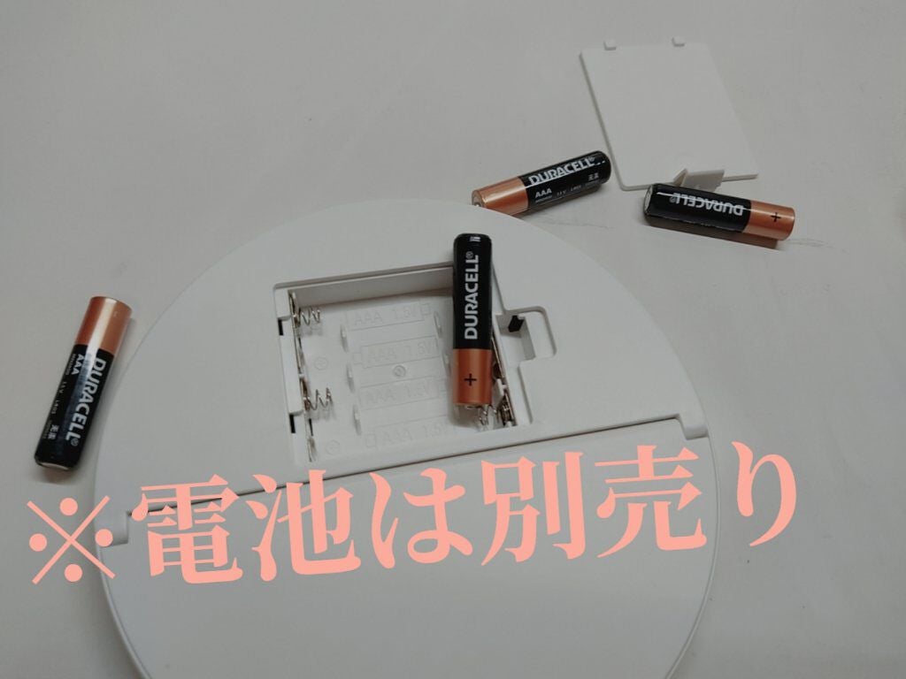 枠が光るLED付ミラー ラウンド/DAISO/その他化粧小物を使ったクチコミ(4枚目)