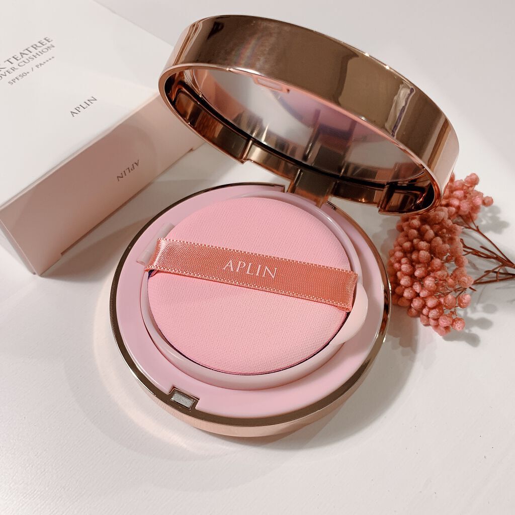 ピンクティーツリーカバークッション/APLIN/クッションファンデーションを使ったクチコミ(3枚目)